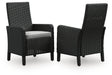 Beachcroft Outdoor Arm Chair with Cushion (Set of 2) - Home Furniture And More (Brentwood, MD)