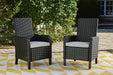 Beachcroft Outdoor Arm Chair with Cushion (Set of 2) - Home Furniture And More (Brentwood, MD)
