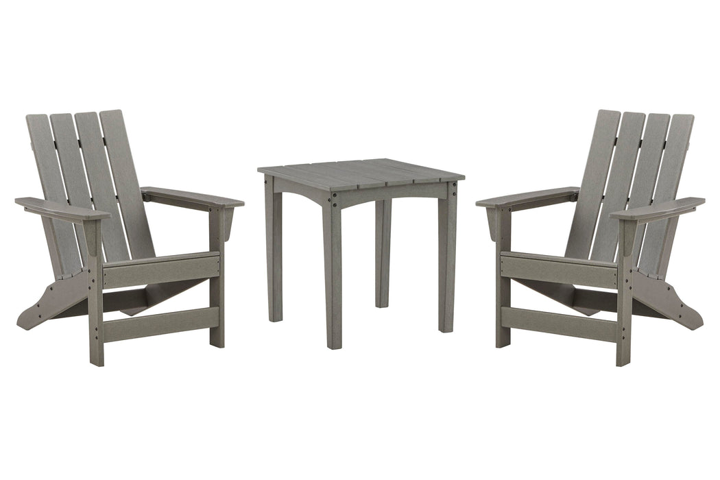 Visola Outdoor Adirondack Chair Set with End Table - Home Furniture And More (Brentwood, MD)