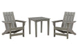 Visola Outdoor Adirondack Chair Set with End Table - Home Furniture And More (Brentwood, MD)