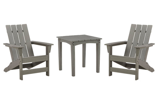 Visola Outdoor Adirondack Chair Set with End Table - Home Furniture And More (Brentwood, MD)
