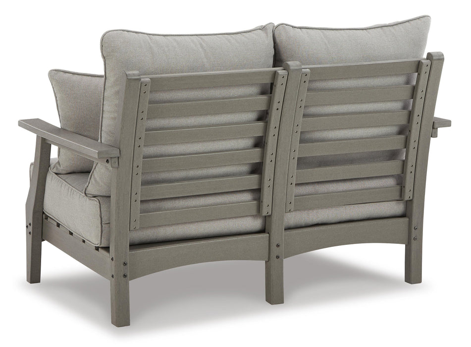 Visola Outdoor Sofa and Loveseat Set - Home Furniture And More (Brentwood, MD)
