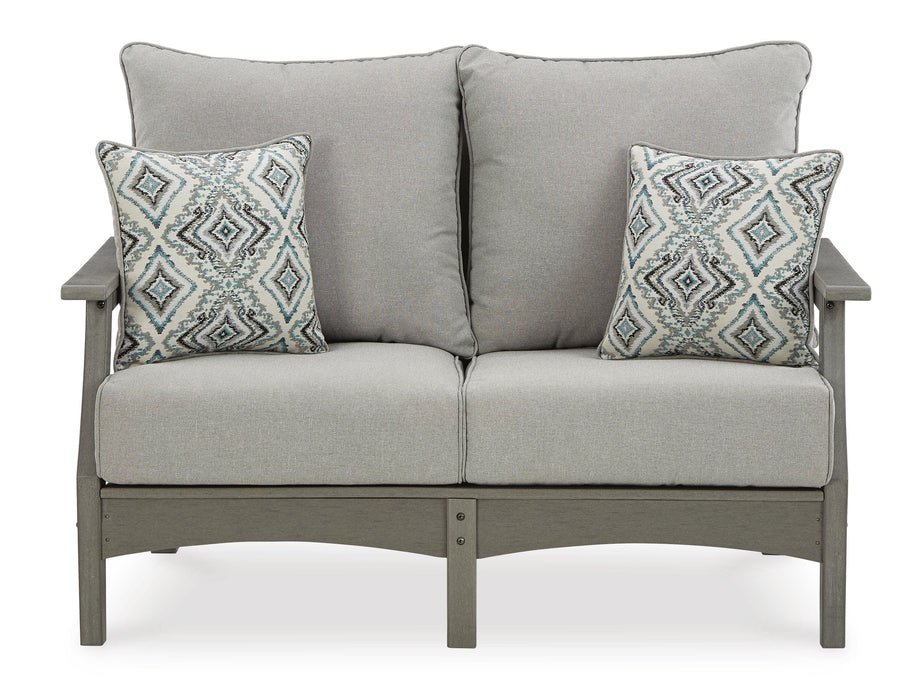 Visola Outdoor Sofa and Loveseat Set - Home Furniture And More (Brentwood, MD)