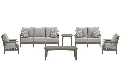 Visola Outdoor Sofa and Loveseat Set - Home Furniture And More (Brentwood, MD)