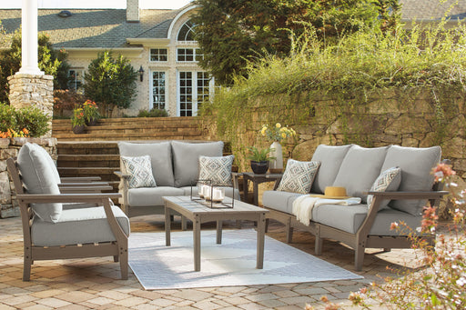 Visola Outdoor Sofa and Loveseat Set - Home Furniture And More (Brentwood, MD)