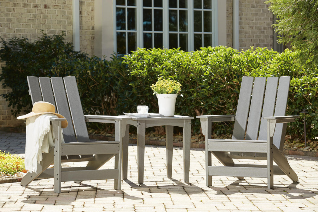 Visola Outdoor Adirondack Chair Set with End Table - Home Furniture And More (Brentwood, MD)