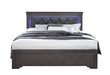 Pompei Metallic Grey Bed With Led - Home Furniture And More (Brentwood, MD)