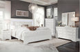 Pompei Metallic White Group With Led - Home Furniture And More (Brentwood, MD)