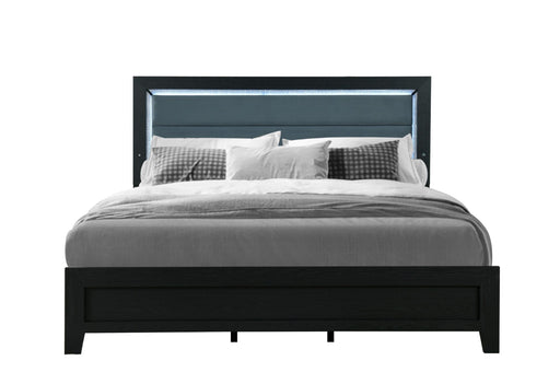Reid Black Bed With Led - Home Furniture And More (Brentwood, MD)