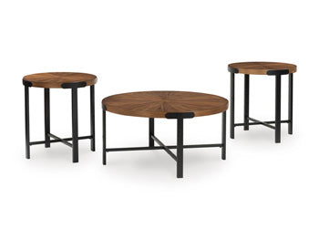 Crosstrail Table (Set of 3) - Home Furniture And More (Brentwood, MD)