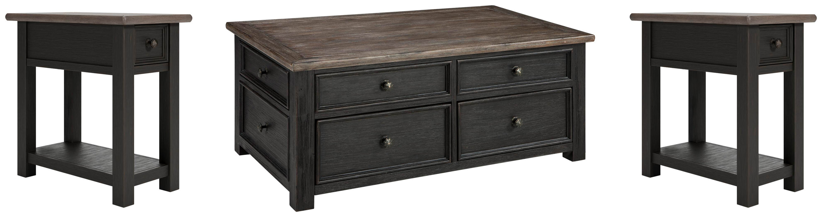 Tyler Creek Occasional Table Set - Home Furniture And More (Brentwood, MD)