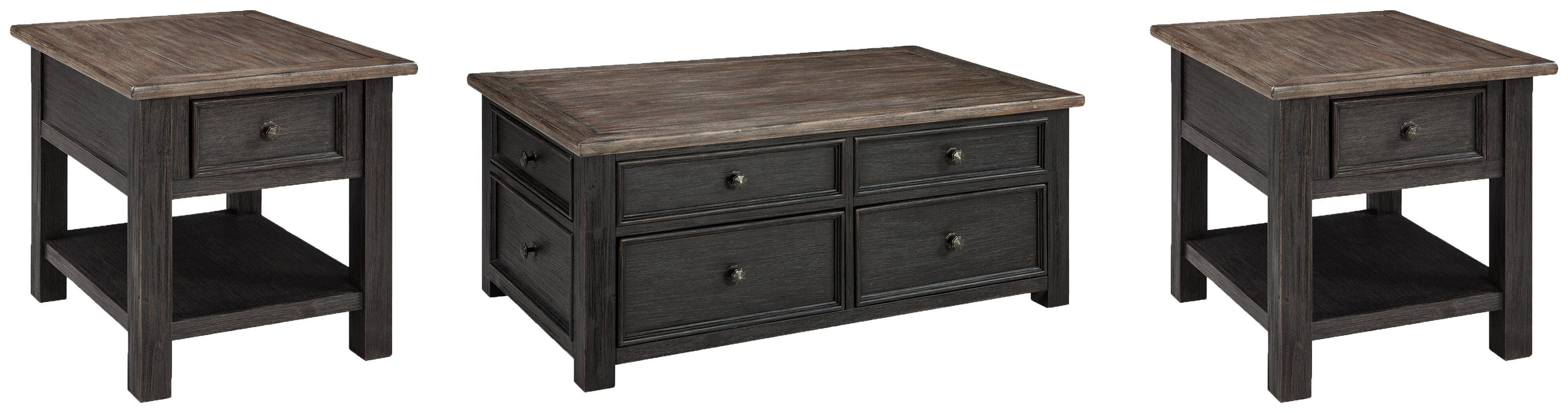 Tyler Creek Occasional Table Set - Home Furniture And More (Brentwood, MD)