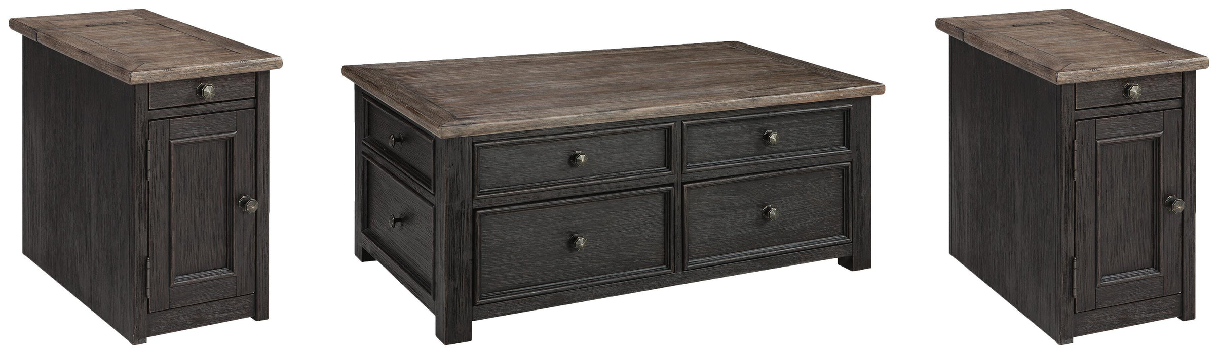 Tyler Creek Occasional Table Set - Home Furniture And More (Brentwood, MD)