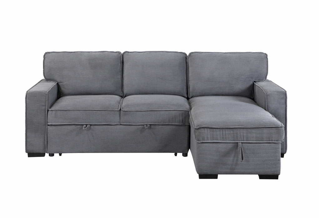 U0203 Light Grey Reversible Sofa Bed - Home Furniture And More (Brentwood, MD)
