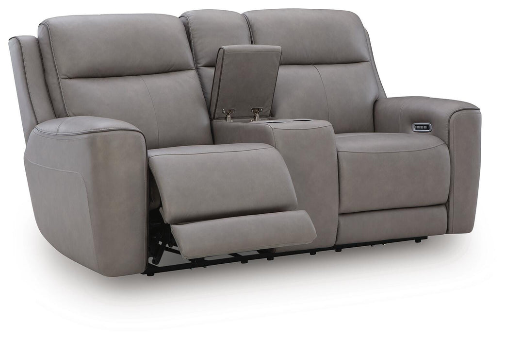 5Z-Comfort Power Reclining Loveseat with Console - Home Furniture And More (Brentwood, MD)