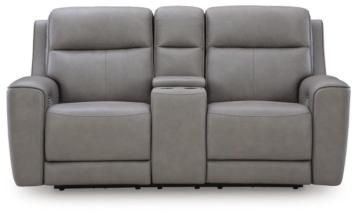 5Z-Comfort Power Reclining Loveseat with Console - Home Furniture And More (Brentwood, MD)