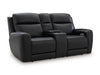 5Z-Comfort Power Reclining Loveseat with Console - Home Furniture And More (Brentwood, MD)