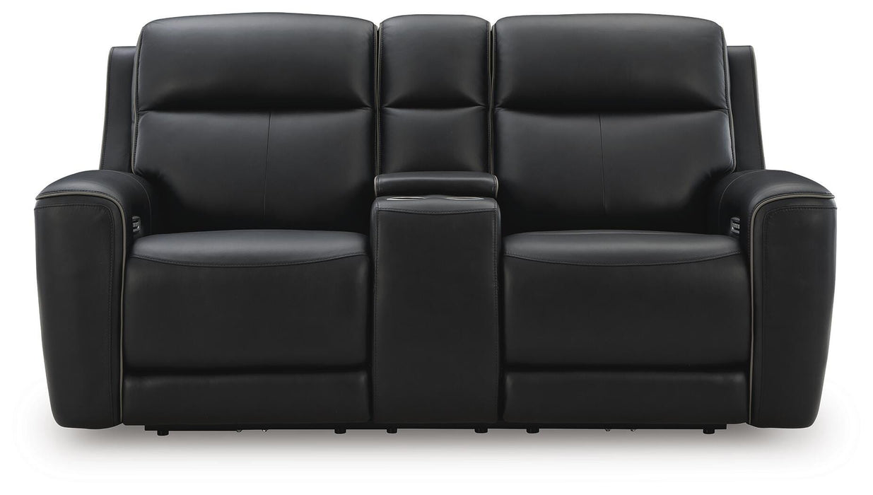 5Z-Comfort Power Reclining Loveseat with Console - Home Furniture And More (Brentwood, MD)
