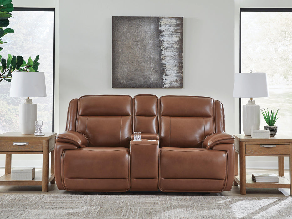 Healy Pier Power Reclining Loveseat with Console - Home Furniture And More (Brentwood, MD)