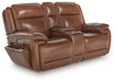Healy Pier Power Reclining Loveseat with Console - Home Furniture And More (Brentwood, MD)