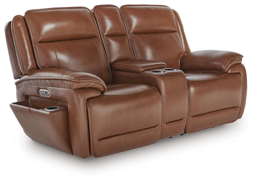 Healy Pier Power Reclining Loveseat with Console - Home Furniture And More (Brentwood, MD)