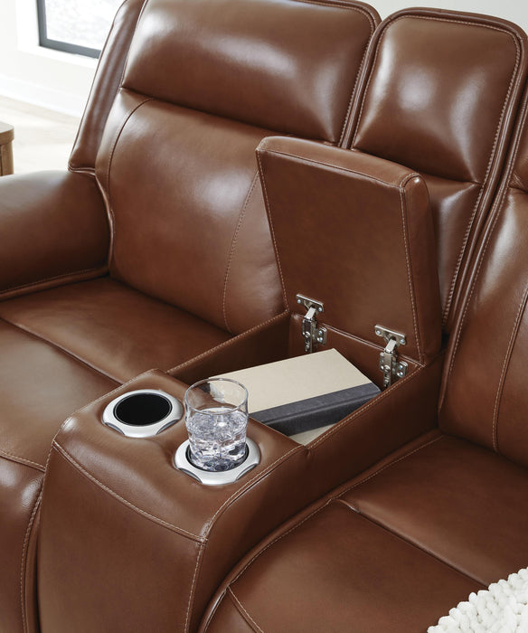 Healy Pier Power Reclining Loveseat with Console - Home Furniture And More (Brentwood, MD)