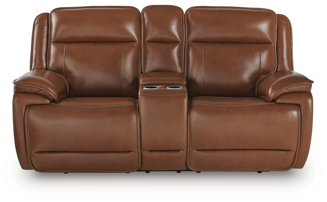 Healy Pier Power Reclining Loveseat with Console - Home Furniture And More (Brentwood, MD)