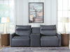 ModZ Power Reclining Sectional Loveseat with Audio Console - Home Furniture And More (Brentwood, MD)