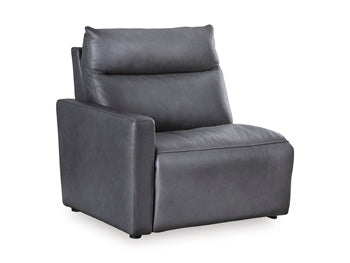 ModZ Power Reclining Sectional Loveseat with Audio Console - Home Furniture And More (Brentwood, MD)