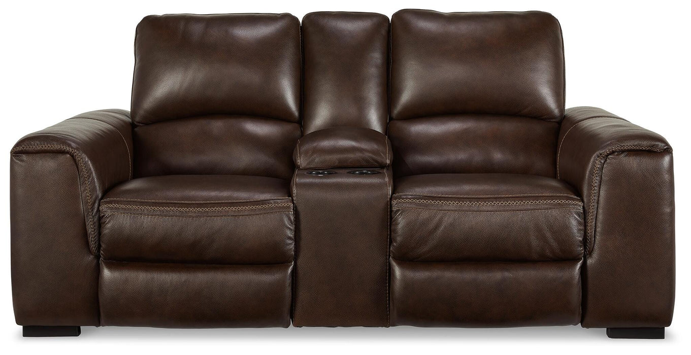 Alessandro Power Reclining Loveseat with Console - Home Furniture And More (Brentwood, MD)
