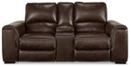 Alessandro Power Reclining Loveseat with Console - Home Furniture And More (Brentwood, MD)