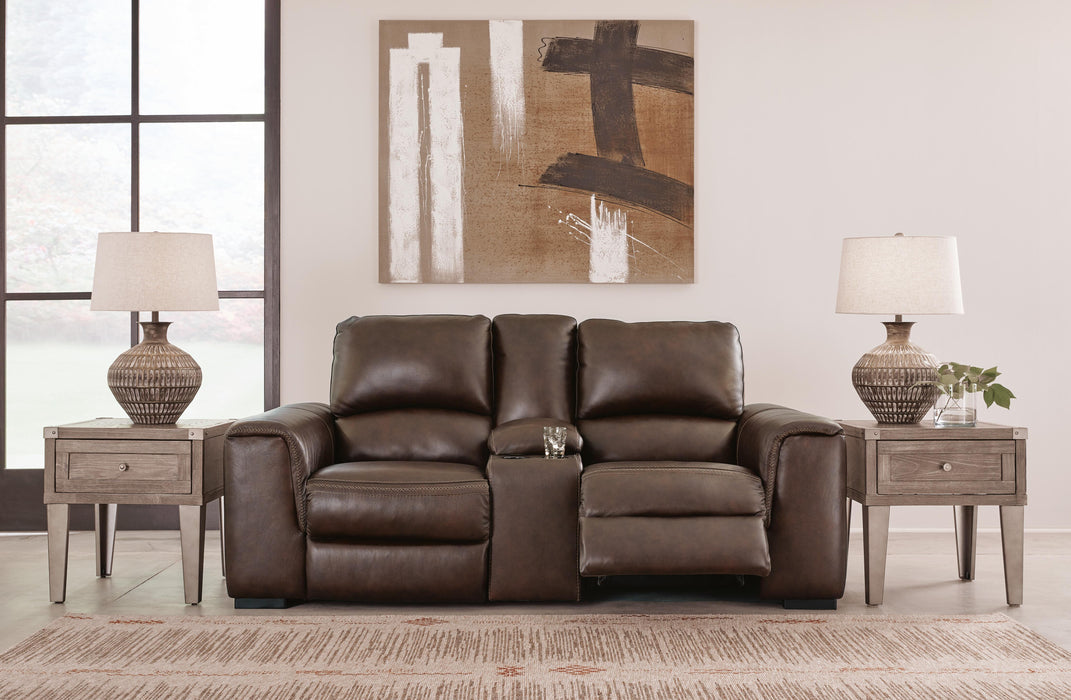 Alessandro Power Reclining Loveseat with Console - Home Furniture And More (Brentwood, MD)