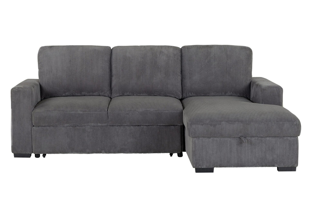 U2660 Grey L Sectional Pullout - Home Furniture And More (Brentwood, MD)