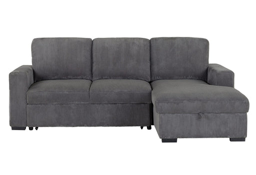 U2660 Grey L Sectional Pullout - Home Furniture And More (Brentwood, MD)