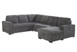 U2660 Grey L Sectional Pullout - Home Furniture And More (Brentwood, MD)