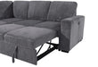U2660 Grey Sectional Sofa-Without Chaise - Home Furniture And More (Brentwood, MD)