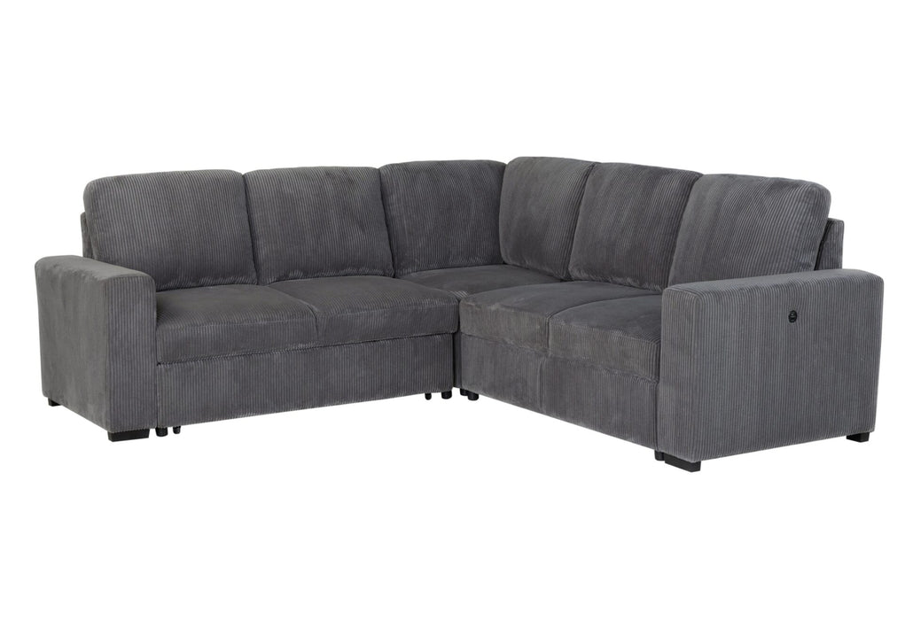 U2660 Grey Sectional Sofa-Without Chaise - Home Furniture And More (Brentwood, MD)