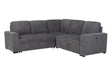 U2660 Grey Sectional Sofa-Without Chaise - Home Furniture And More (Brentwood, MD)