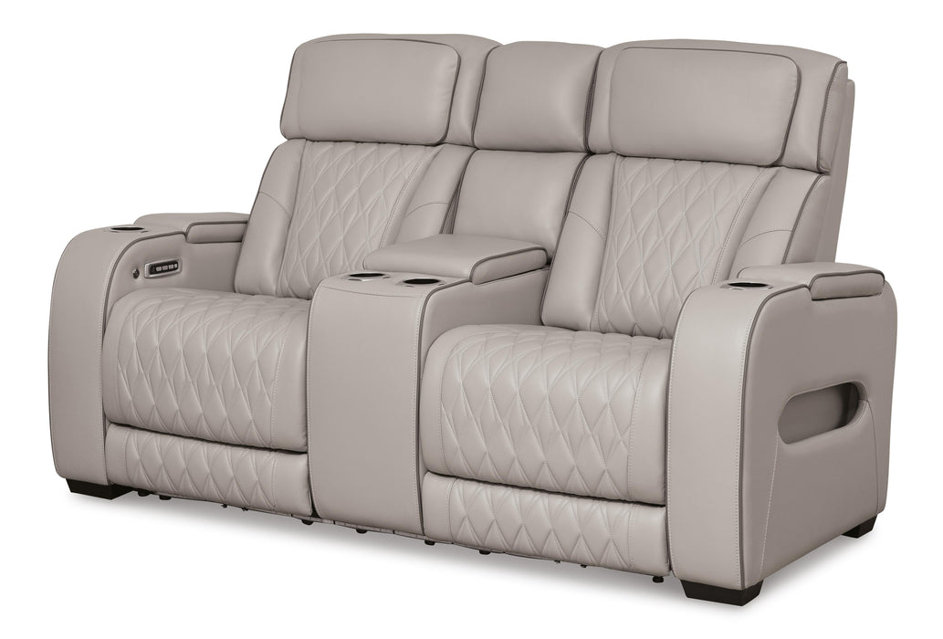 Boyington Power Reclining Loveseat with Console - Home Furniture And More (Brentwood, MD)