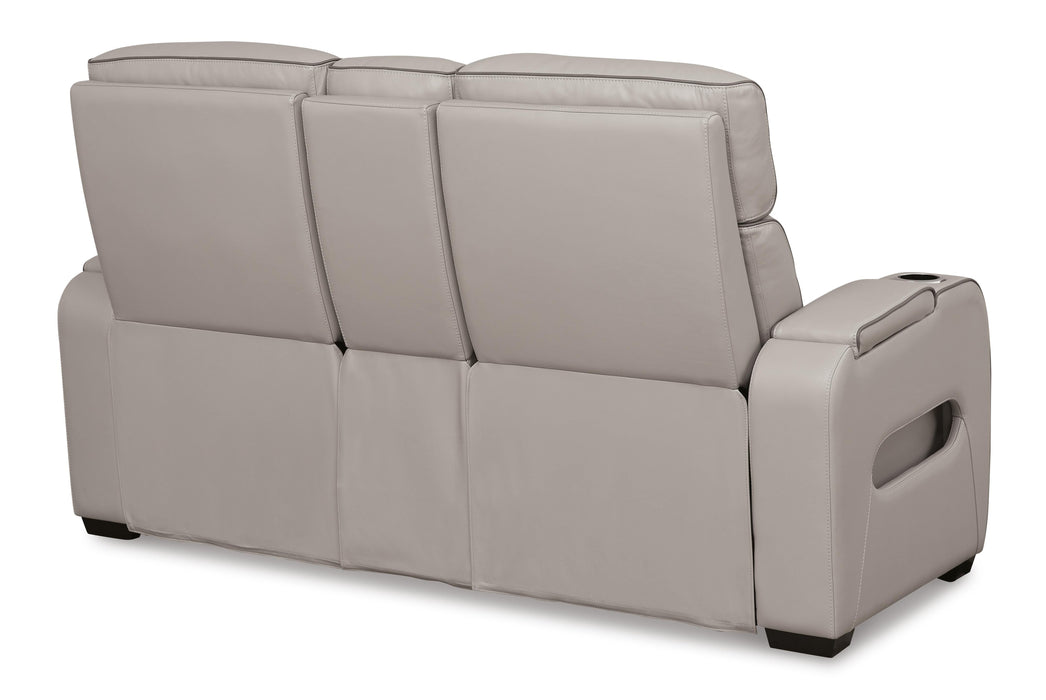 Boyington Power Reclining Loveseat with Console - Home Furniture And More (Brentwood, MD)