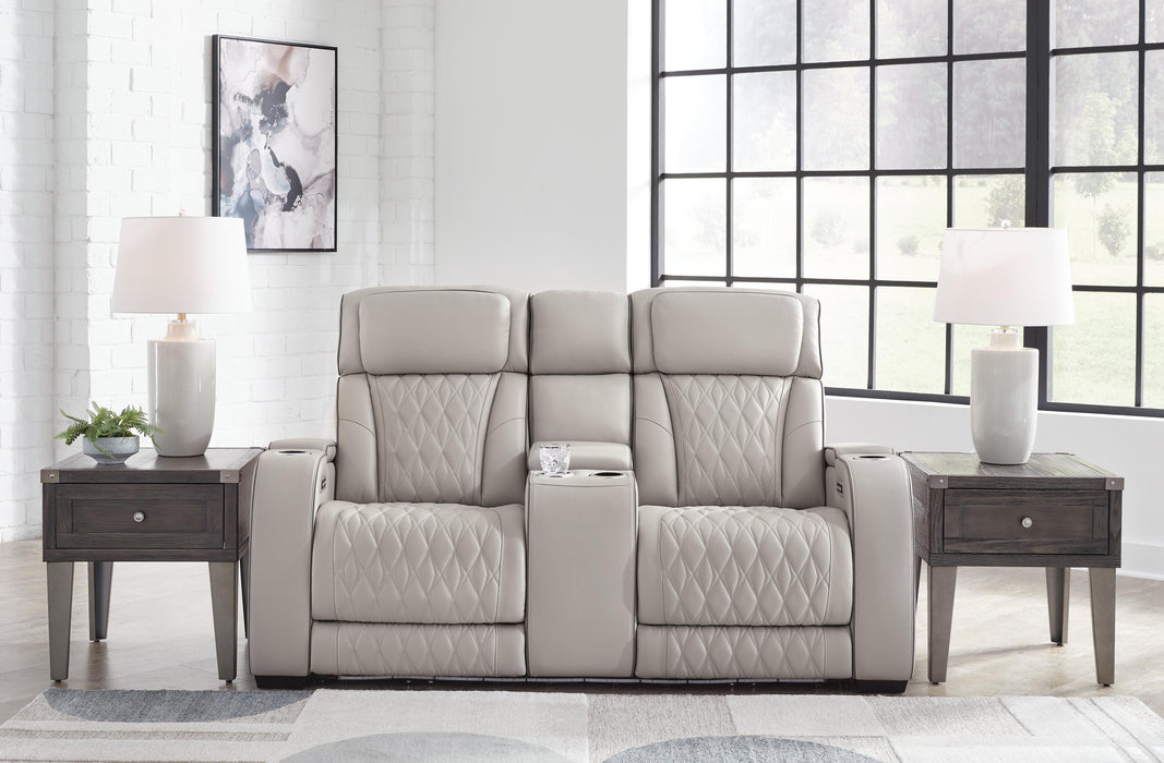 Boyington Power Reclining Loveseat with Console - Home Furniture And More (Brentwood, MD)