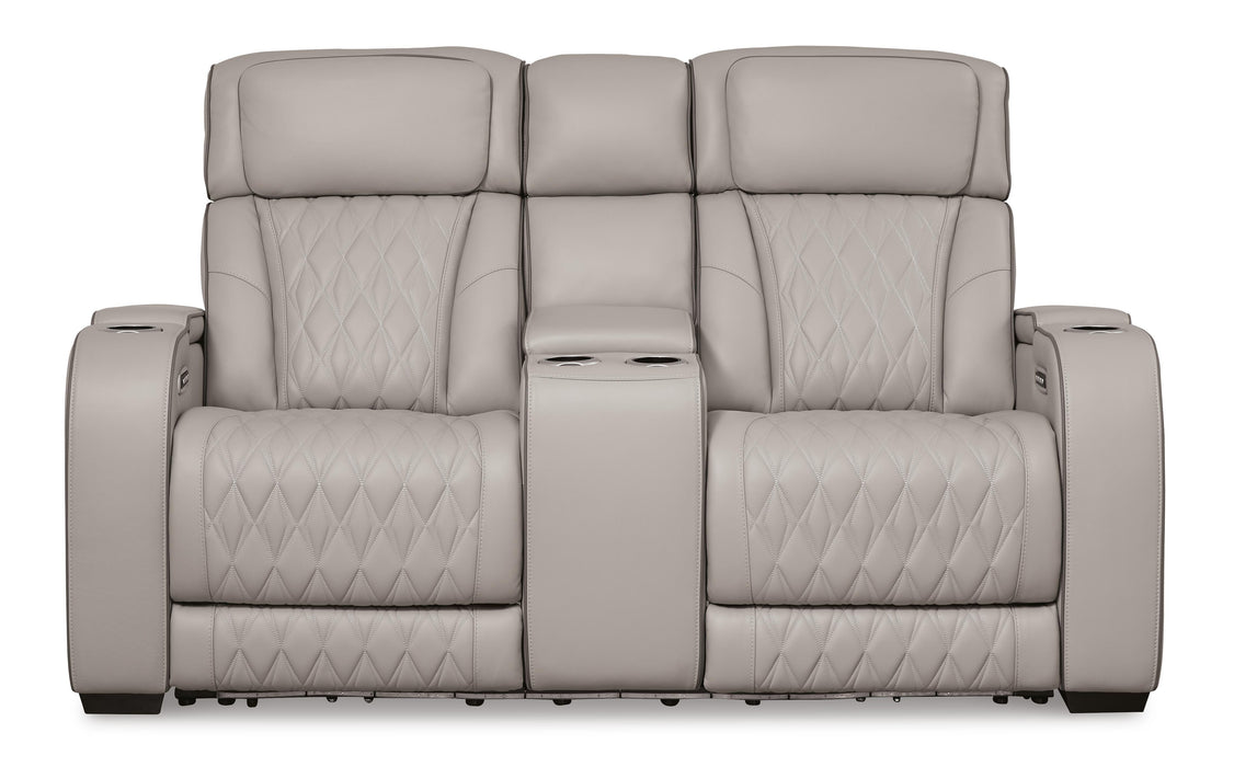 Boyington Power Reclining Loveseat with Console - Home Furniture And More (Brentwood, MD)