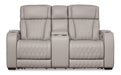 Boyington Power Reclining Loveseat with Console - Home Furniture And More (Brentwood, MD)