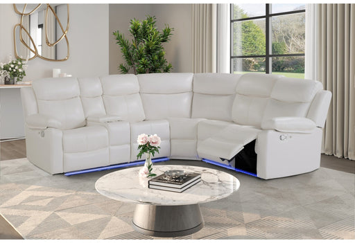 U6026 Blanche White Sectional Sofa - Home Furniture And More (Brentwood, MD)