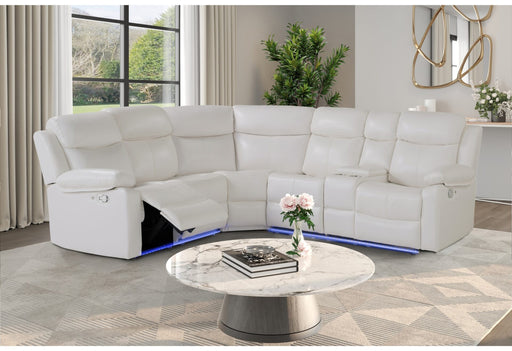 U6026 Blanche White Sectional Sofa - Home Furniture And More (Brentwood, MD)