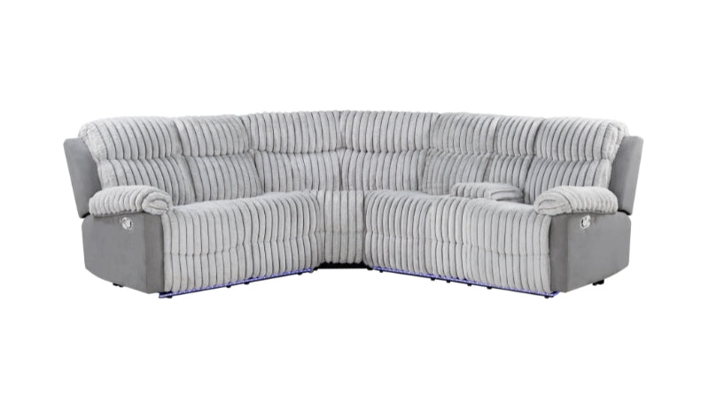 U6028 Grey Sectional With Led - Home Furniture And More (Brentwood, MD)