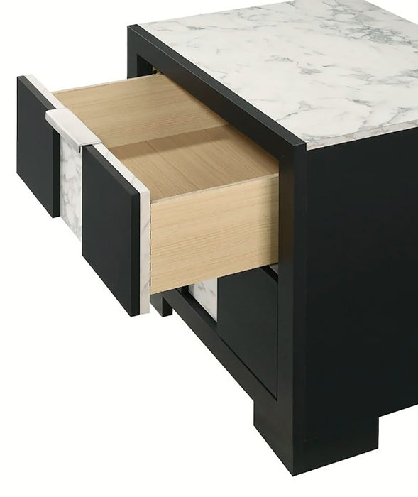 Crown Mark Furniture Rangley 2 Drawer Nightstand In Black - Home Furniture And More (Brentwood, MD)