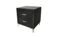 Crown Mark Furniture Lucinda 2 Drawer Nightstand in Black image