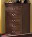 Crown Mark Furniture Louis Philip Drawer Chest In Dark Cherry - Home Furniture And More (Brentwood, MD)