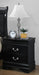 Crown Mark Furniture Louis Philip Nightstand In Black - Home Furniture And More (Brentwood, MD)